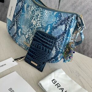 BRAHMIN SHAYNA JOYFUL OCEANGROVE PURSE RETRO BLUE WALLET SET